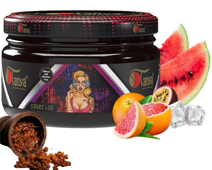 TANYA HOOKAH FLAVOR 250G CAN ZERO NICOTINE- ZERO TOBACCO Hookah Accessories Jatiimports LLC START 18