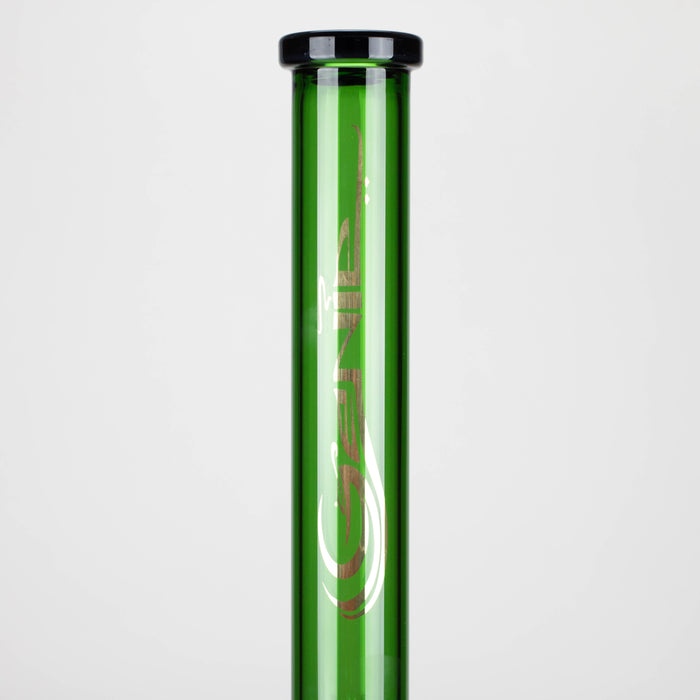 Genie | 18" 7 mm color-tube and clear-bottom beaker water bong [GE3110] Beaker Bong ONE