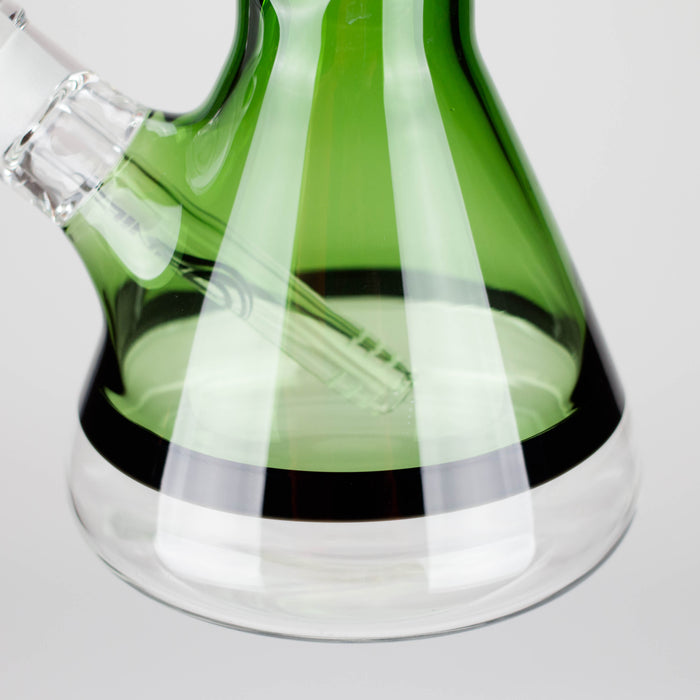 Genie | 18" 7 mm color-tube and clear-bottom beaker water bong [GE3110] Beaker Bong ONE