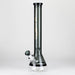 Genie | 18" 7 mm color-tube and clear-bottom beaker water bong [GE3110] Beaker Bong ONE Grey