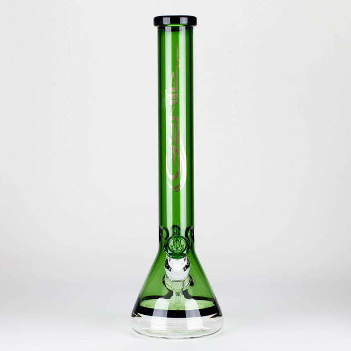 Genie | 18" 7 mm color-tube and clear-bottom beaker water bong [GE3110] Beaker Bong ONE