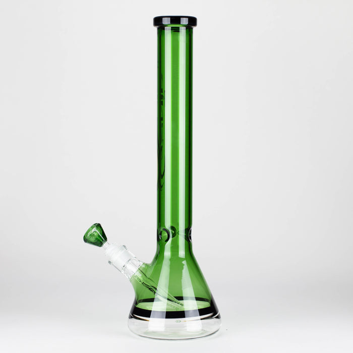 Genie | 18" 7 mm color-tube and clear-bottom beaker water bong [GE3110] Beaker Bong ONE