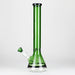 Genie | 18" 7 mm color-tube and clear-bottom beaker water bong [GE3110] Beaker Bong ONE