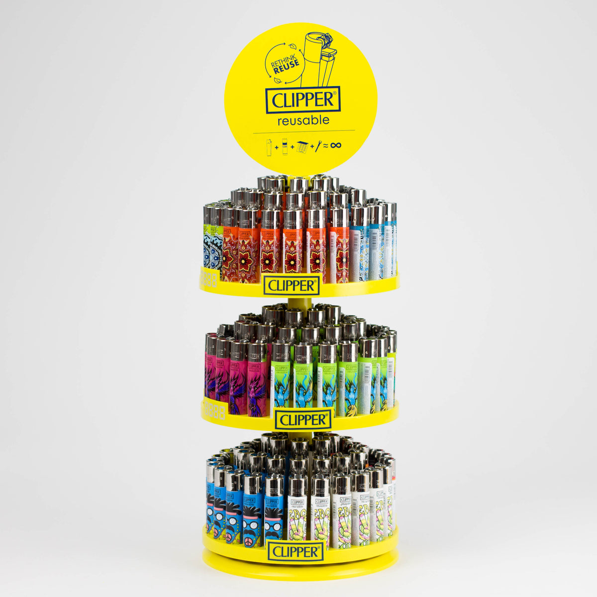 CLIPPER | CAROUSEL 1 DISPLAY LIGHTER Tray of 144 — One Wholesale