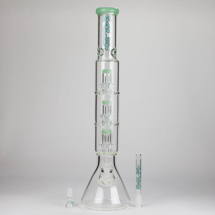 Marley | 20" 7mm Triple Flow Glass Beaker Bong [6521] Glass Bong Smoking Cat Distribution
