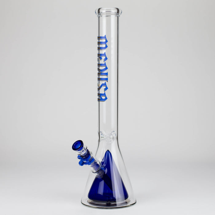 Medusa | 18" Glass Beaker Bong with Cone Perc Glass Bong Small Biz Distributors Blue