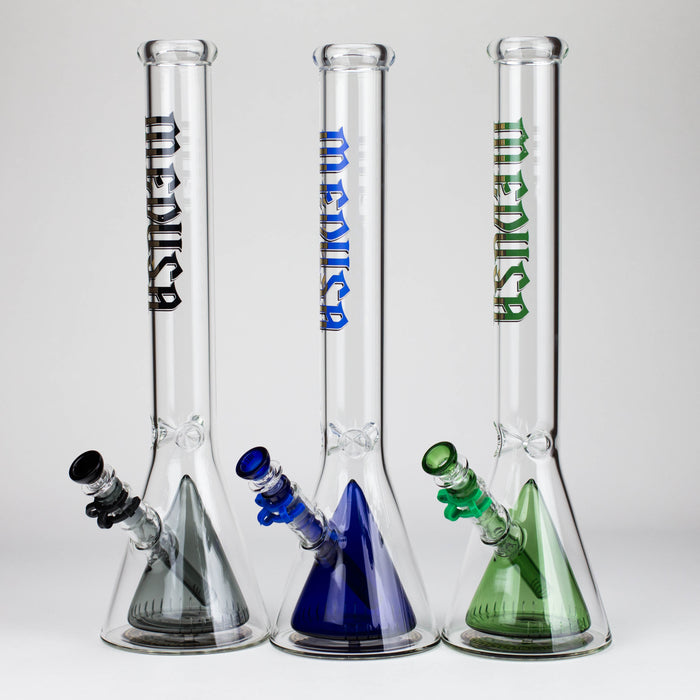 Medusa | 18" Glass Beaker Bong with Cone Perc Glass Bong Small Biz Distributors