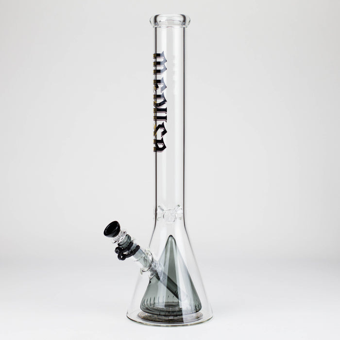 Medusa | 18" Glass Beaker Bong with Cone Perc Glass Bong Small Biz Distributors Black