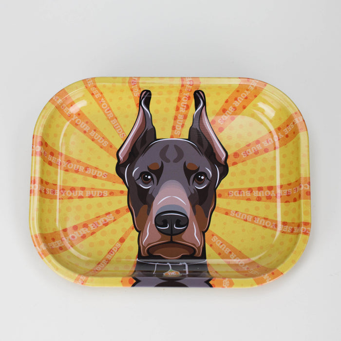Novelty Metal Rolling Trays -Small ROLLING ACCESSORIES Smoking Cat Distribution Dooberman Pincer