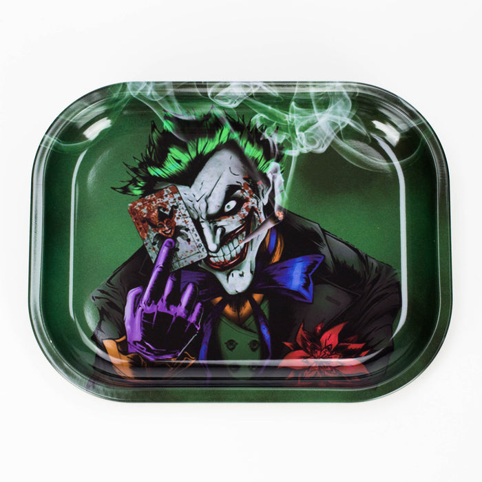 Novelty Metal Rolling Trays -Small ROLLING ACCESSORIES Smoking Cat Distribution Bloody Joker