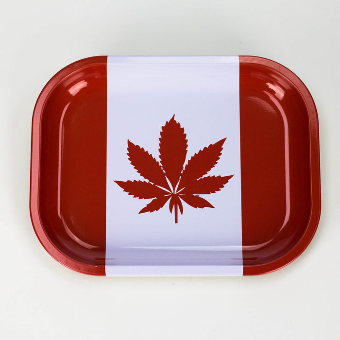 Novelty Metal Rolling Trays -Small ROLLING ACCESSORIES Smoking Cat Distribution O Cananbis Flag