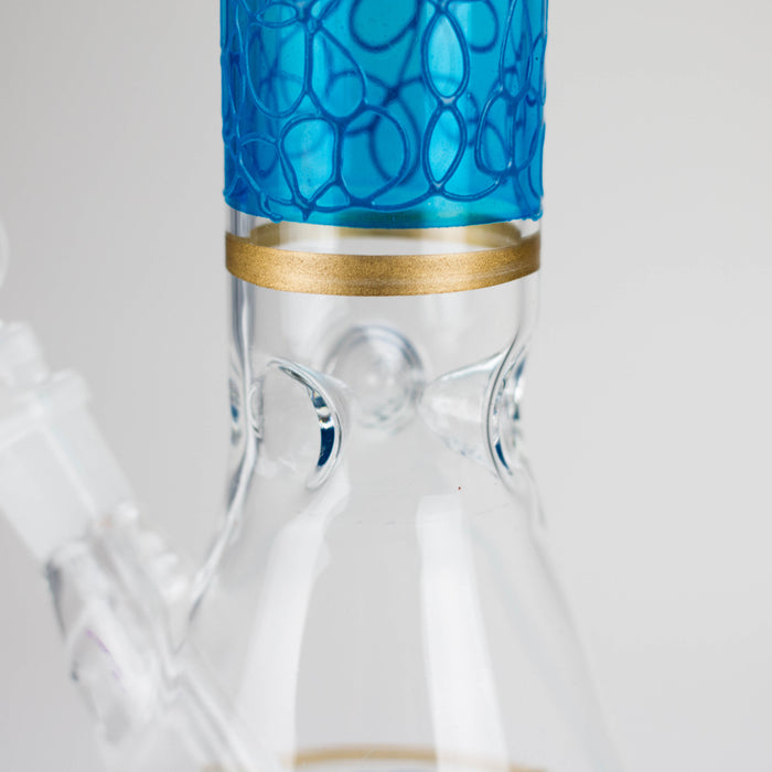 12" Printed beaker glass water bong-Assorted Beaker Bong Bongzie Smokes