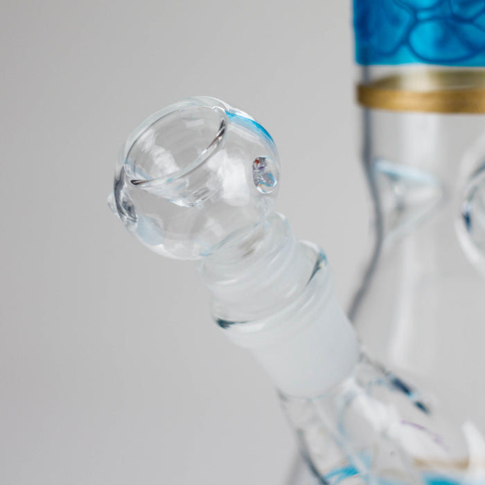 12" Printed beaker glass water bong-Assorted Beaker Bong Bongzie Smokes