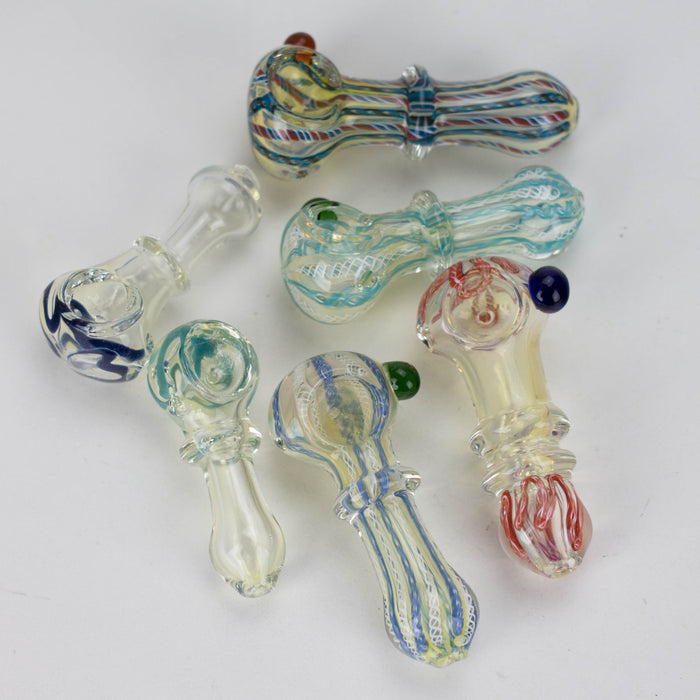 3" to 3.5" assorted color glass pipe Jar of 10