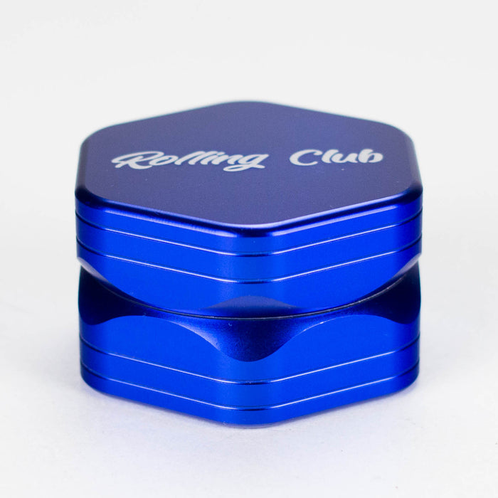 Rolling Club | 2.5" 2 Piece Hex Grinder Regular Maq Distributors Blue
