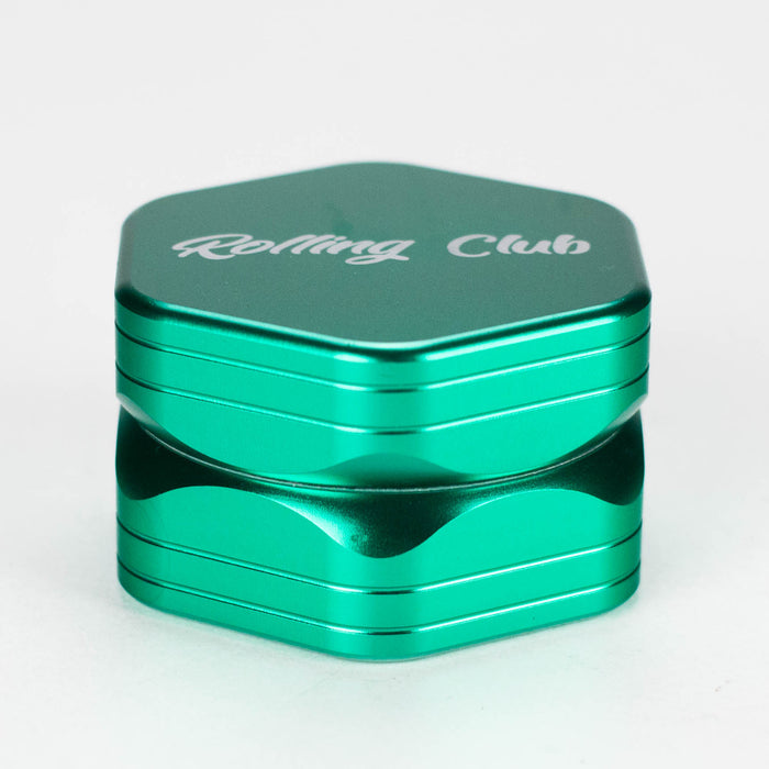 Rolling Club | 2.5" 2 Piece Hex Grinder Regular Maq Distributors Green