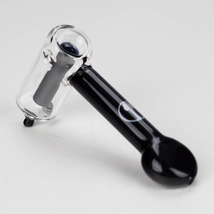 Tree Glass | 4.5" Thin Showerhead Hammer Glass Bubbler Glass Maq Distributors Black