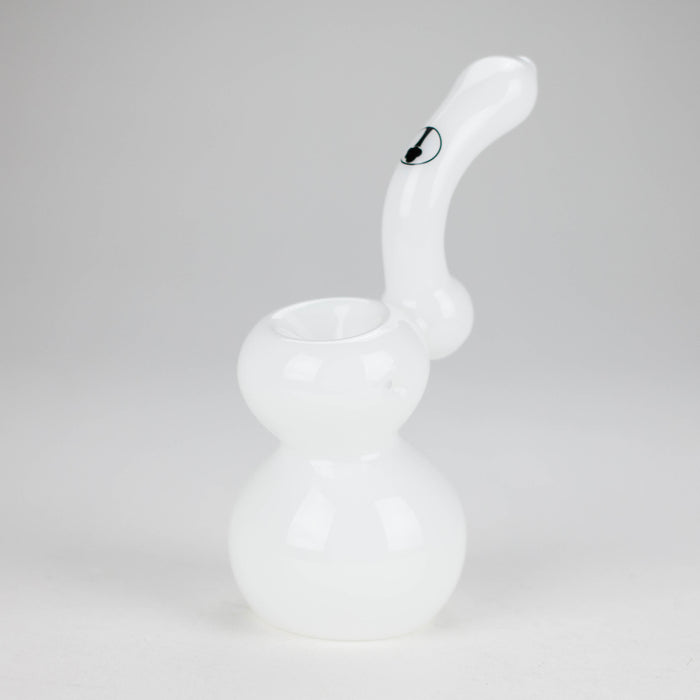 Tree Glass | 7" Showerhead Sherlock Glass Bubbler Glass Hand Pipe Maq Distributors White