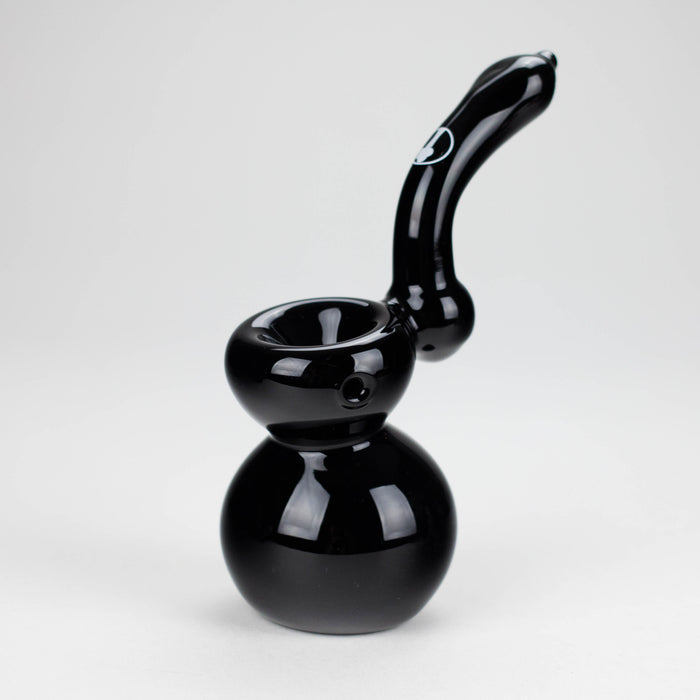 Tree Glass | 7" Showerhead Sherlock Glass Bubbler Glass Hand Pipe Maq Distributors Black