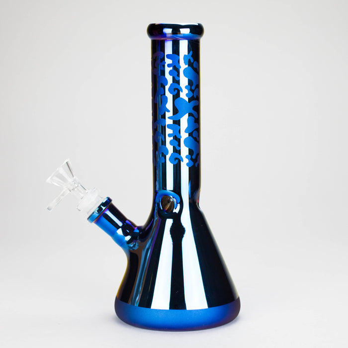Karma | 9" Beaker Blue Metallic Glass Bong Beaker Bong Maq Distributors