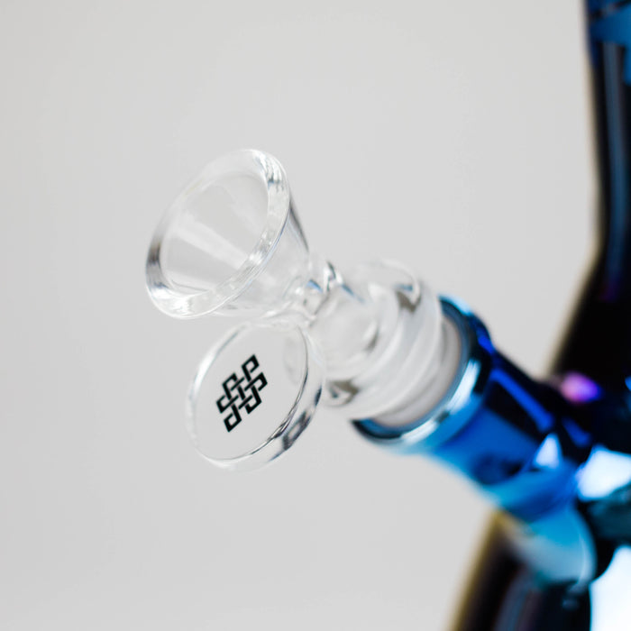 Karma | 9" Beaker Blue Metallic Glass Bong Beaker Bong Maq Distributors