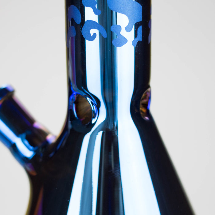 Karma | 9" Beaker Blue Metallic Glass Bong Beaker Bong Maq Distributors