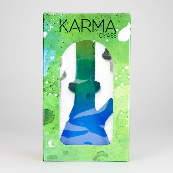 Karma | 9" Beaker 3 Toned Frosted Glass Bong Beaker Bong Maq Distributors