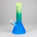 Karma | 9" Beaker 3 Toned Frosted Glass Bong Beaker Bong Maq Distributors