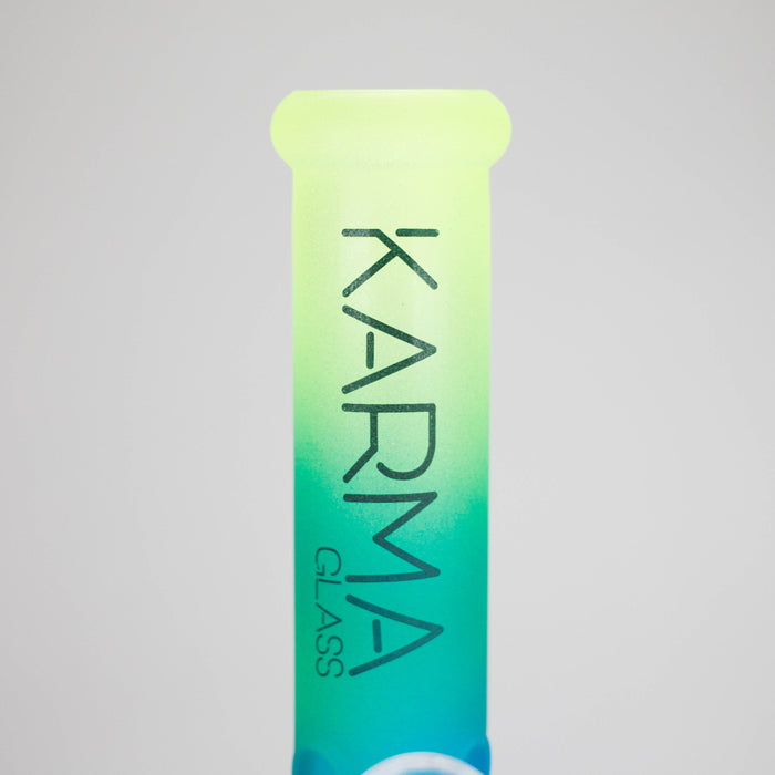 Karma | 9" Beaker 3 Toned Frosted Glass Bong Beaker Bong Maq Distributors