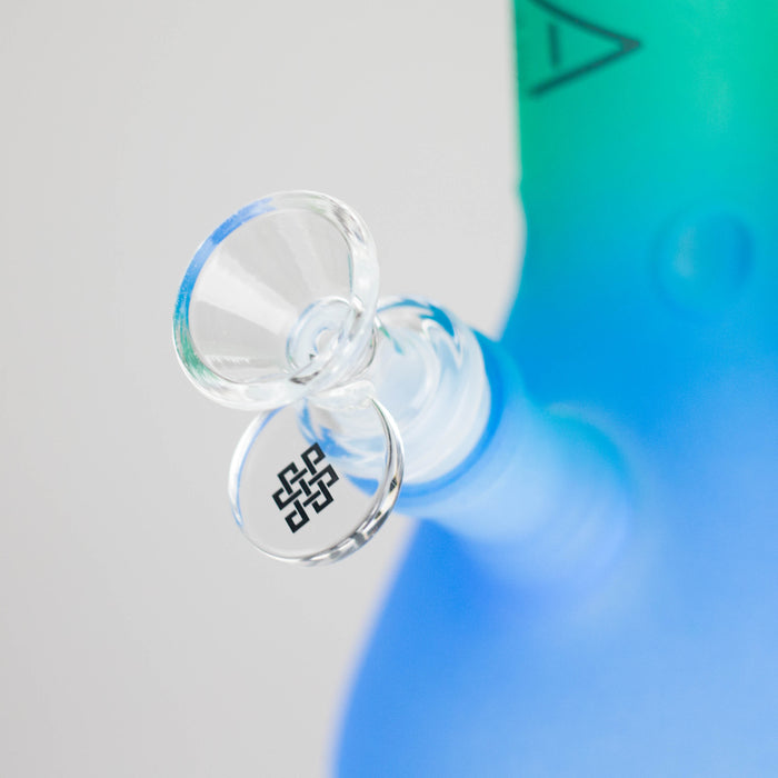 Karma | 9" Beaker 3 Toned Frosted Glass Bong Beaker Bong Maq Distributors