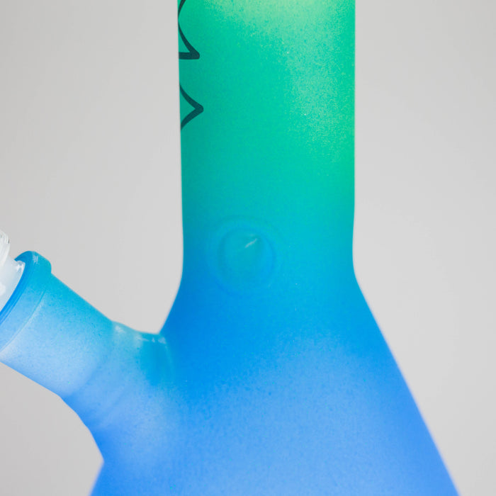 Karma | 9" Beaker 3 Toned Frosted Glass Bong Beaker Bong Maq Distributors