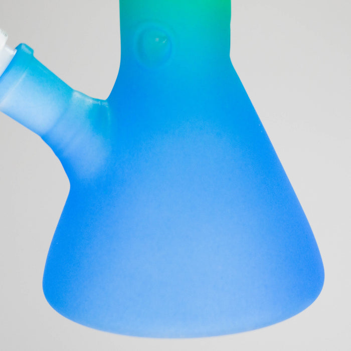 Karma | 9" Beaker 3 Toned Frosted Glass Bong Beaker Bong Maq Distributors