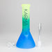 Karma | 9" Beaker 3 Toned Frosted Glass Bong Beaker Bong Maq Distributors