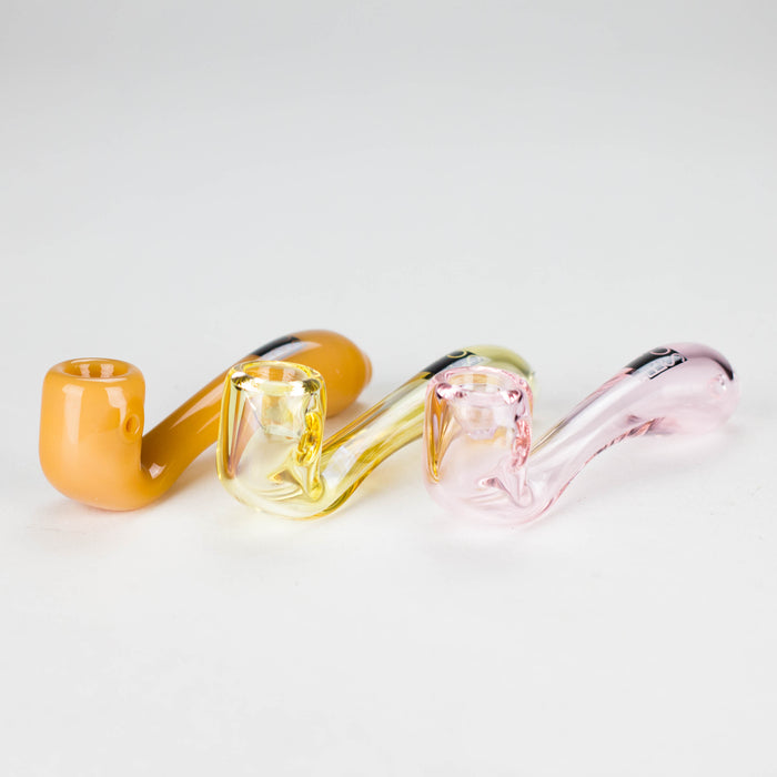 BoroSci | 4" Mini Sherlock Glass Pipe Glass Hand Pipe Maq Distributors