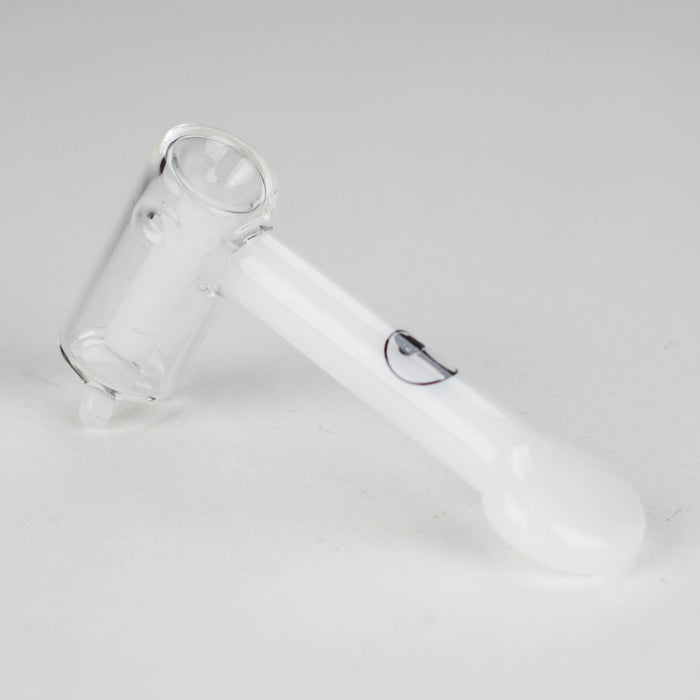 Tree Glass | 4.5" Thin Showerhead Hammer Glass Bubbler Glass Maq Distributors White