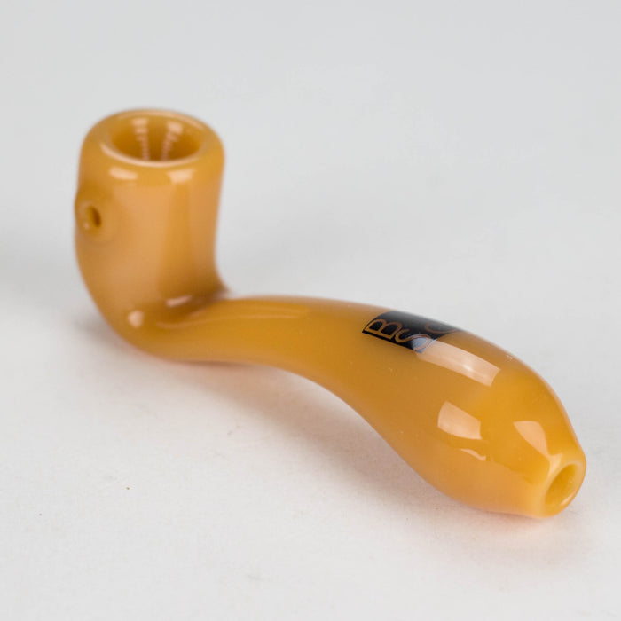 BoroSci | 4" Mini Sherlock Glass Pipe Glass Hand Pipe Maq Distributors Yellow
