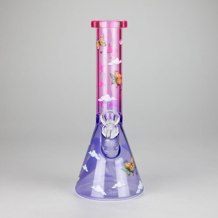 Z10" Glass Bong With The Butterfly Design Glass Bong 777 Smoke