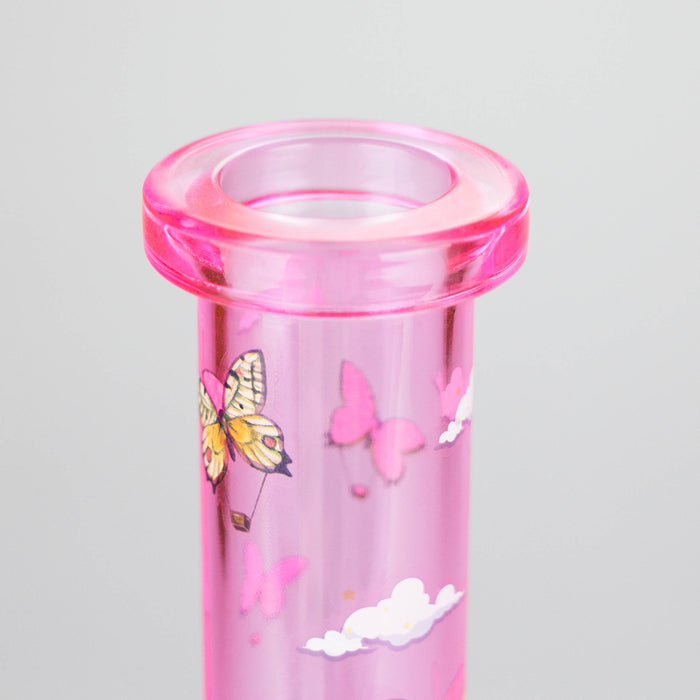 Z10" Glass Bong With The Butterfly Design Glass Bong 777 Smoke
