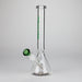 WellCann | 11" Beaker Glass Bong Glass Bong Smoking Cat Distribution Green (Black and Gold bottom)