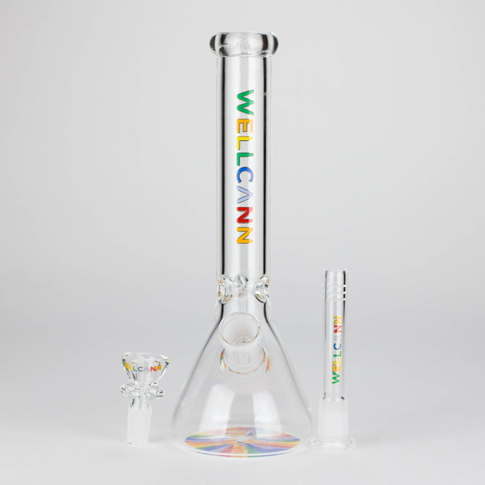 WellCann | 10" Beaker Glass Bong Glass Bong Smoking Cat Distribution