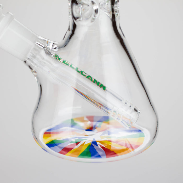WellCann | 11" Beaker Glass Bong Glass Bong Smoking Cat Distribution