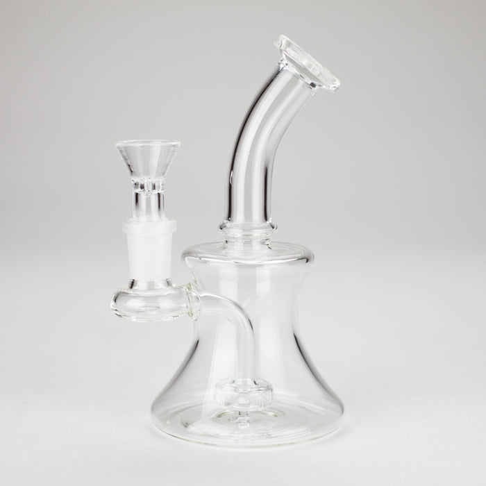 6″ Clear Glass Bong with water diffuser [DCK-017] Glass Bong Canadian Distributor