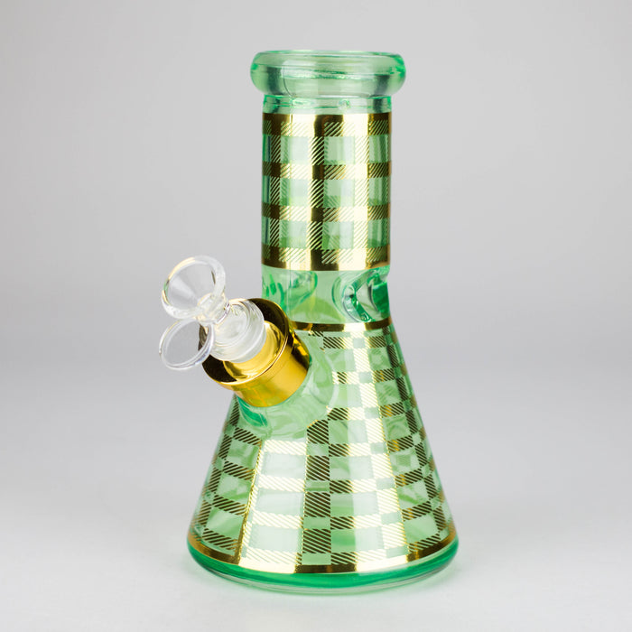 8" Soft glass beaker water bong [M08402] Glass Bong Canadian Distributor Green