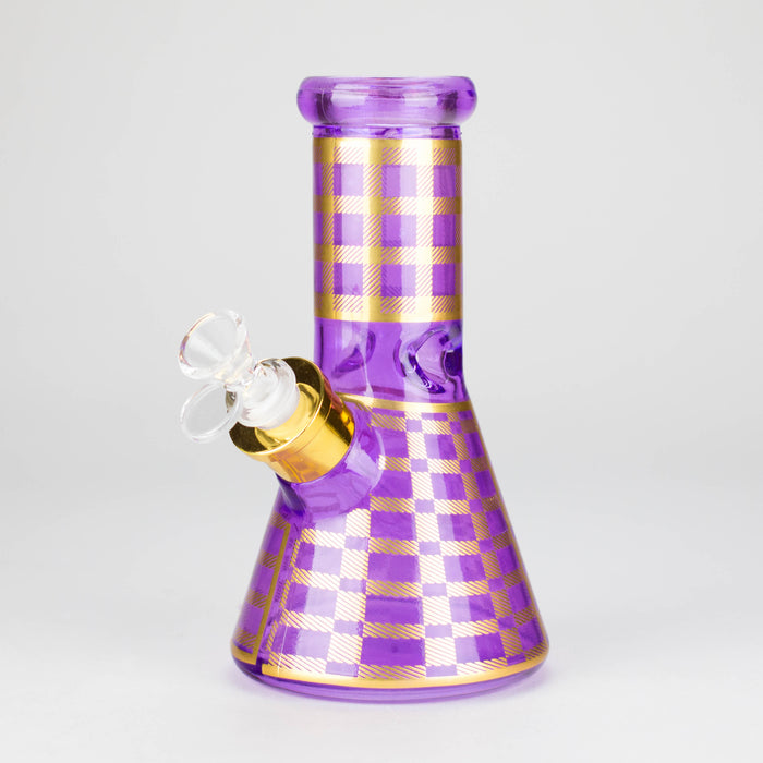 8" Soft glass beaker water bong [M08402] Glass Bong Canadian Distributor Purple
