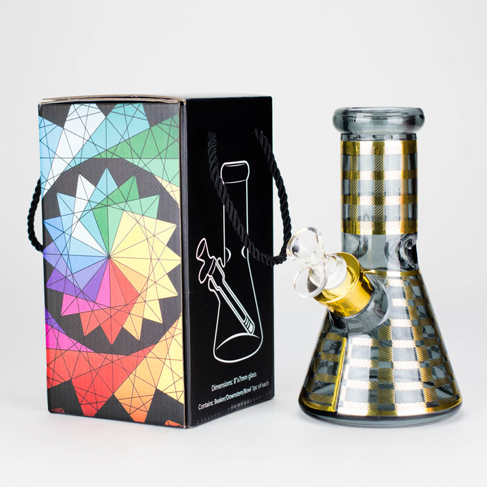 8" Soft glass beaker water bong [M08402] Glass Bong Canadian Distributor