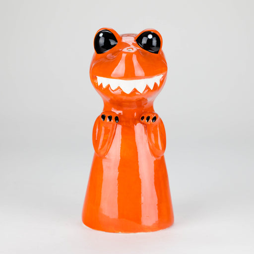 8" Vintage Red Dragon Ceramic Bong – Playful Mythical Creature Design[ES092WP] Bongs Canadian Distributor