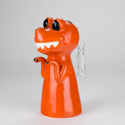 8" Vintage Red Dragon Ceramic Bong – Playful Mythical Creature Design[ES092WP] Bongs Canadian Distributor