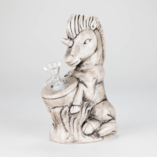 7" Sea Horse Design Ceramic Bong – Mythical Ocean-Inspired Collectible [ES089WP] Bongs Canadian Distributor