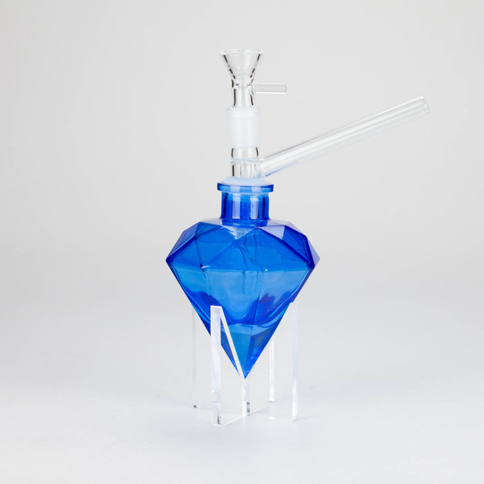 7″ Diamond Soft Glass Bong [DWP50] Glass Bong Canadian Distributor Blue