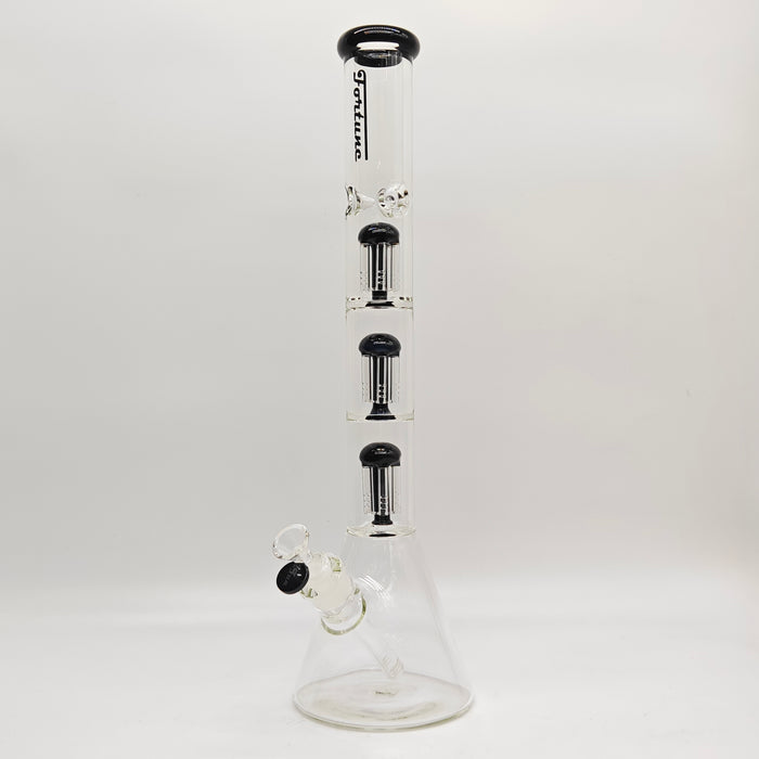 Fortune | 20" 7mm Tree Percolator Beaker [205007PC-BL] Glass Bong Fortune Black